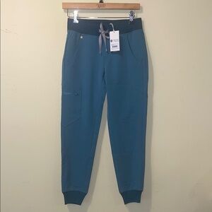 Womens New Figs Zamora Petite Jogger Scrub Pants Jade Hydrogreen